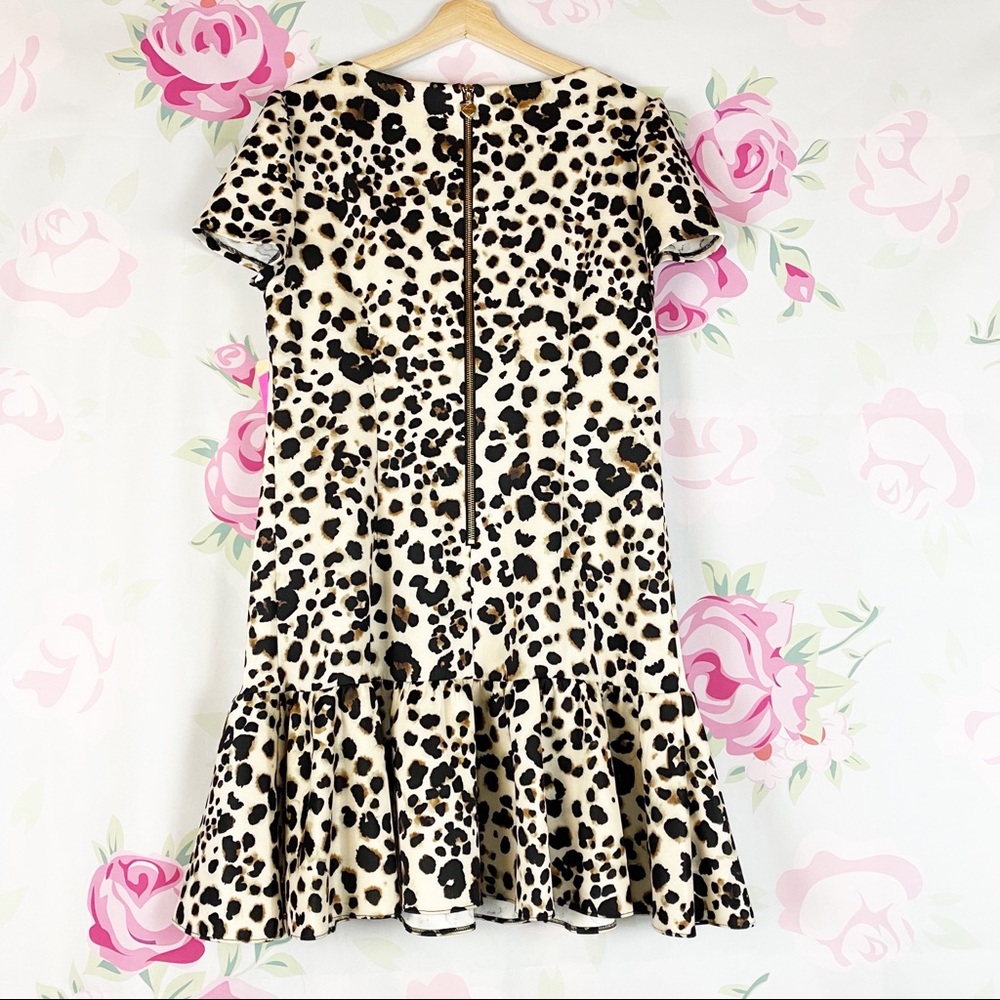 NEW Betsey Johnson Leopard Print Ruffled Dress - Picture 9 of 13